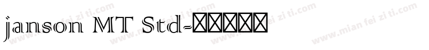 janson MT Std字体转换